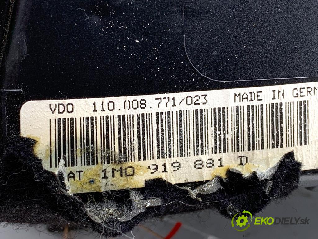 SEAT TOLEDO II sedan 1999 74 kW 1.6 1595 Prístrojovka 1M0919881D (Prístrojová doska)