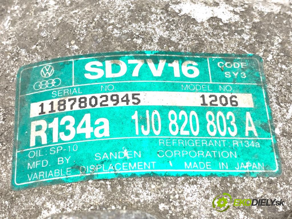 SEAT TOLEDO II sedan 1999 74 kW 1.6 1595 Kompresor klimatizácie 1J0820803A (Kompresor klimatizácie)