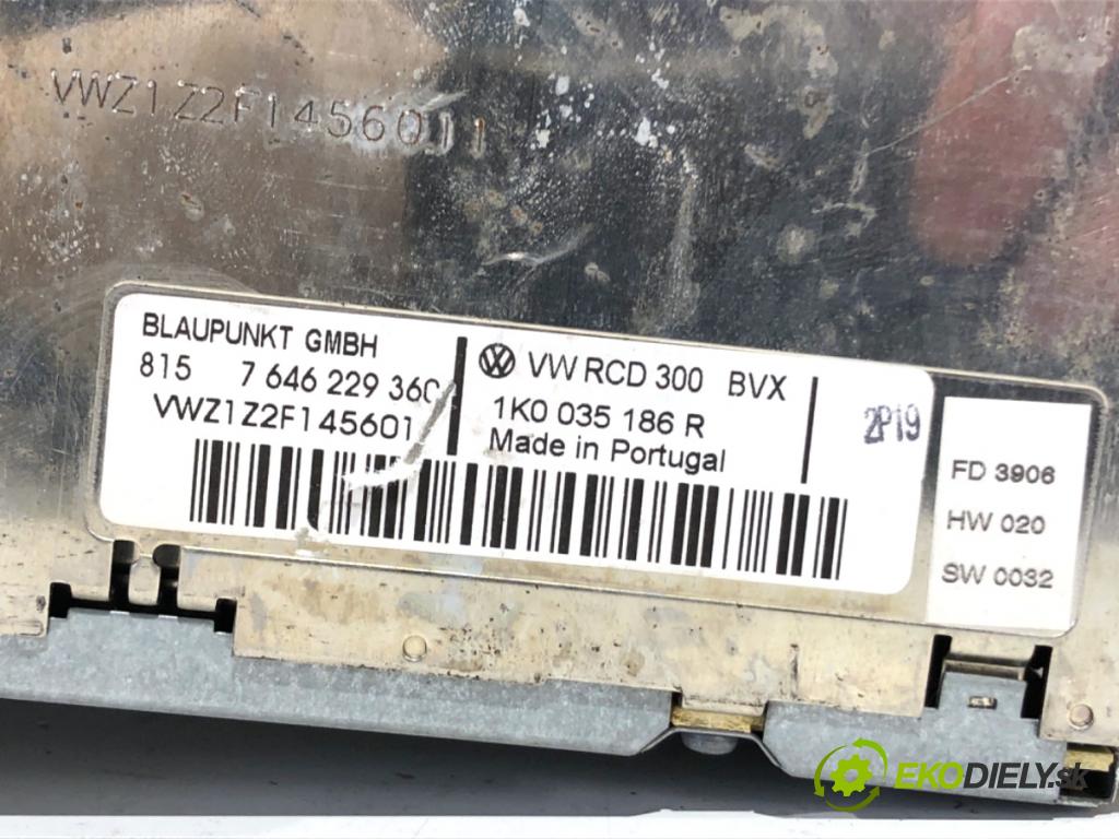 VW JETTA III sedan 2007 77 kW 1.9 TDI 1896 RADIO 1K0035186R (Audio zariadenie)