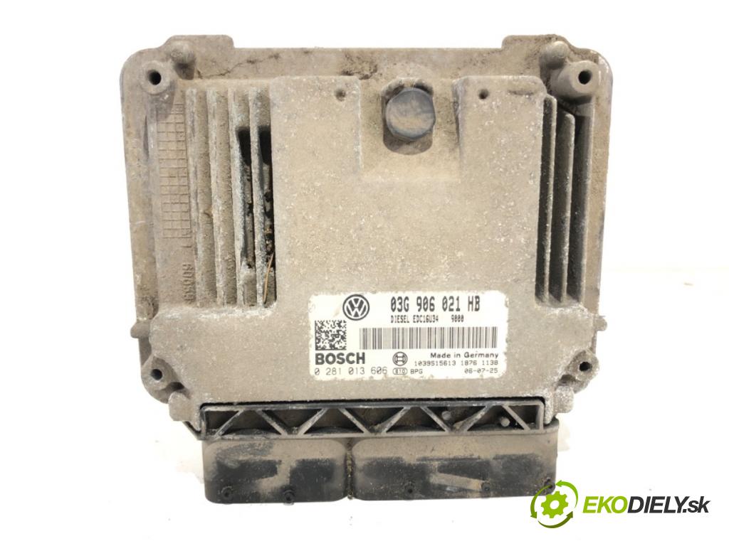 VW JETTA III sedan 2007 77 kW 1.9 TDI 1896 riadiaca jednotka Motor 03G906021HB 0281013606 (Riadiaca jednotka)