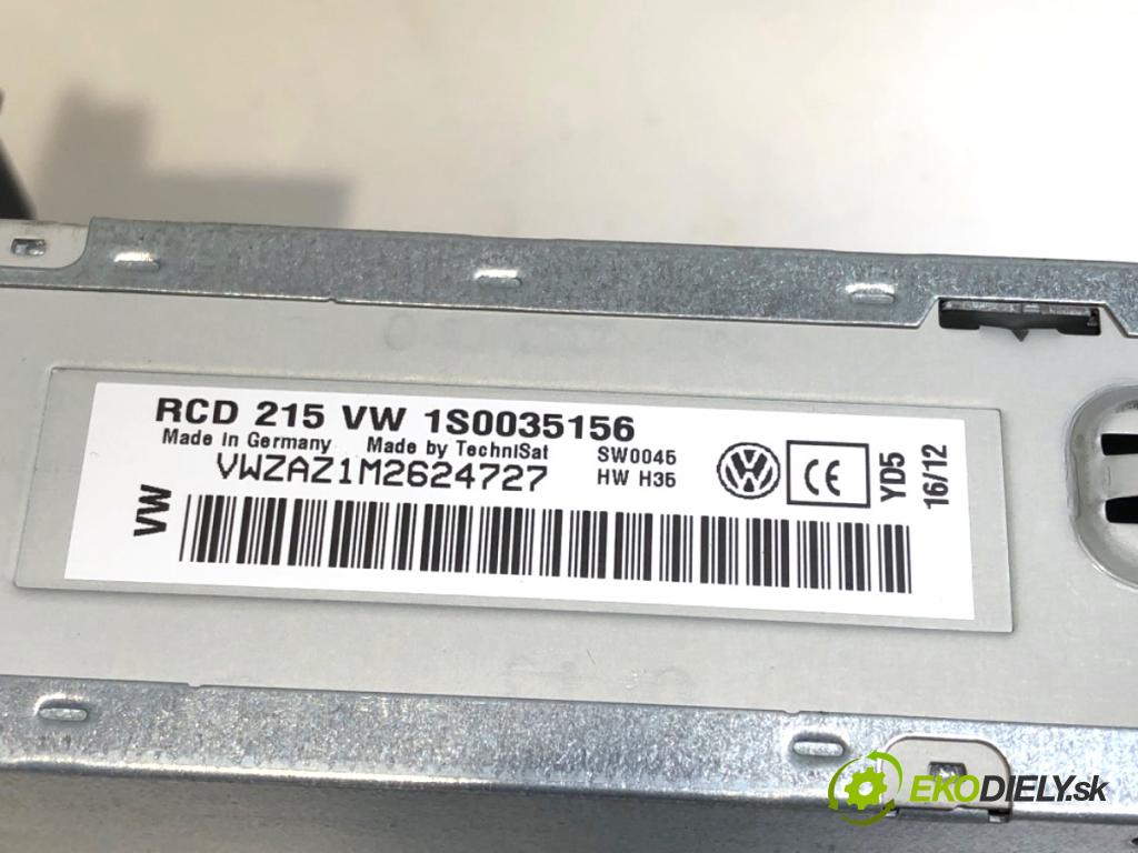 VW UP! liftback 2012 55 kW 1.0 999 RADIO 1S1909144G (Audio zariadenie)