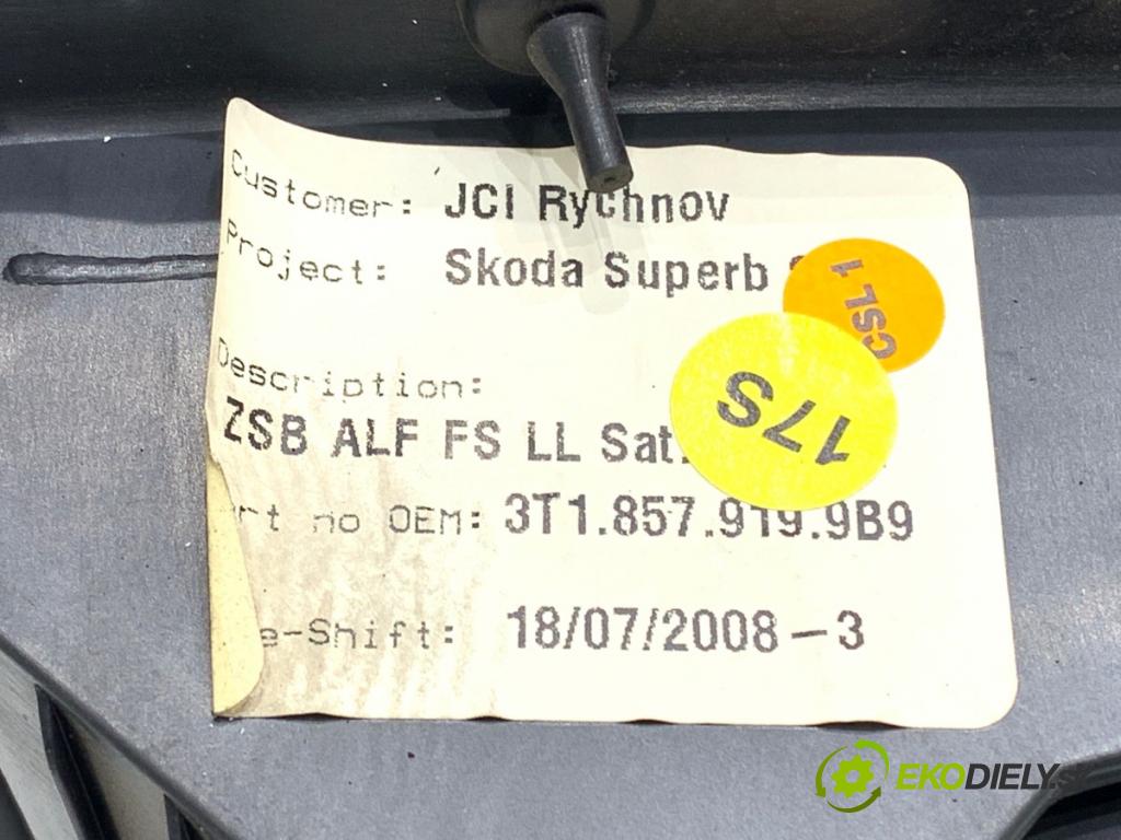 SKODA SUPERB II liftback 2008 125 kW 2.0 TDI 1968 Priehradka, kastlík volantu 3T1857919