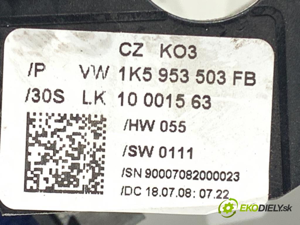 SKODA SUPERB II liftback 2008 125 kW 2.0 TDI 1968 Prepínač kombinovaný 1K5953503FB (Prepínacie páčky pod volantom)