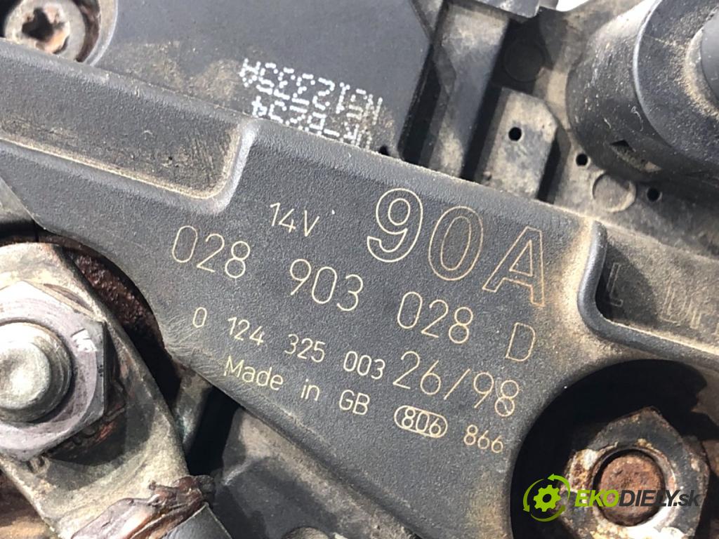 VW GOLF IV liftback 1999 74 kW 1.6 1595 Alternátor 028903028D (Alternátor)