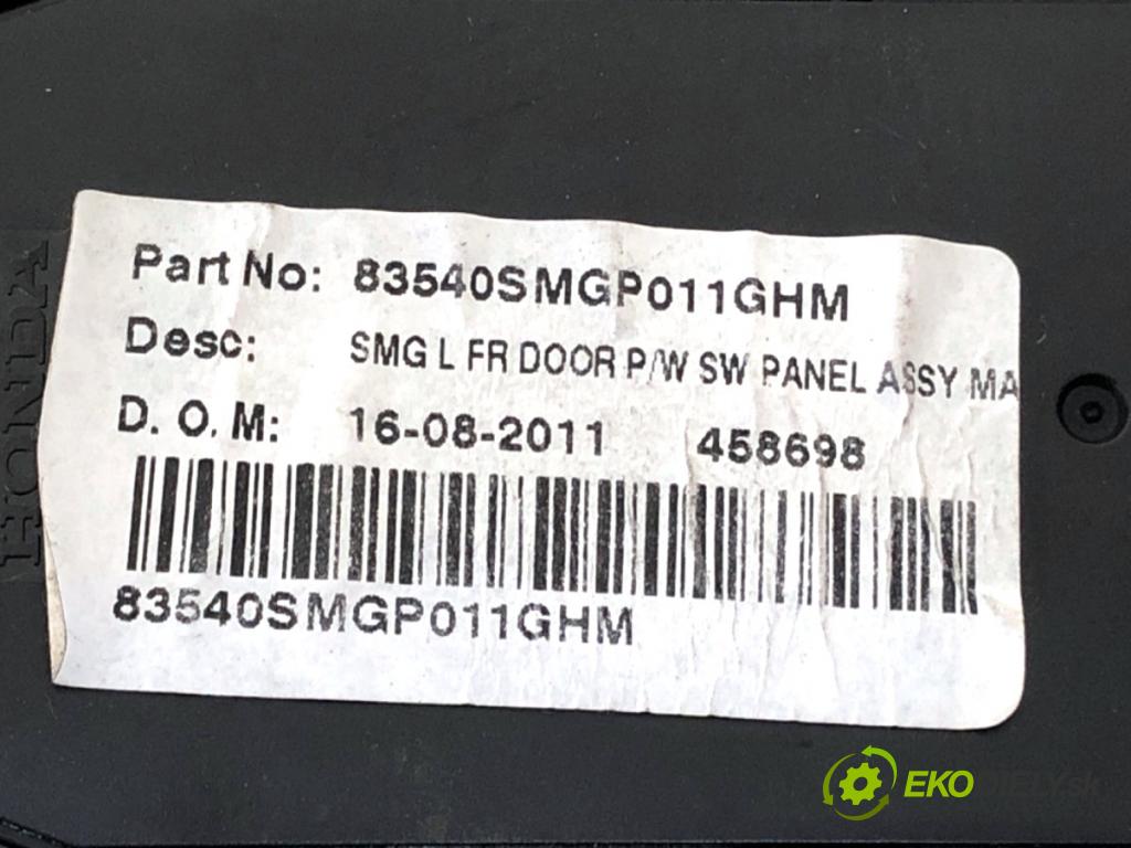 HONDA CIVIC VIII liftback 2011 73 kW 1.4 (FK1, FN4) 1339 Prepínač okien 83540SMGP011GHM (Prepínacie páčky pod volantom)