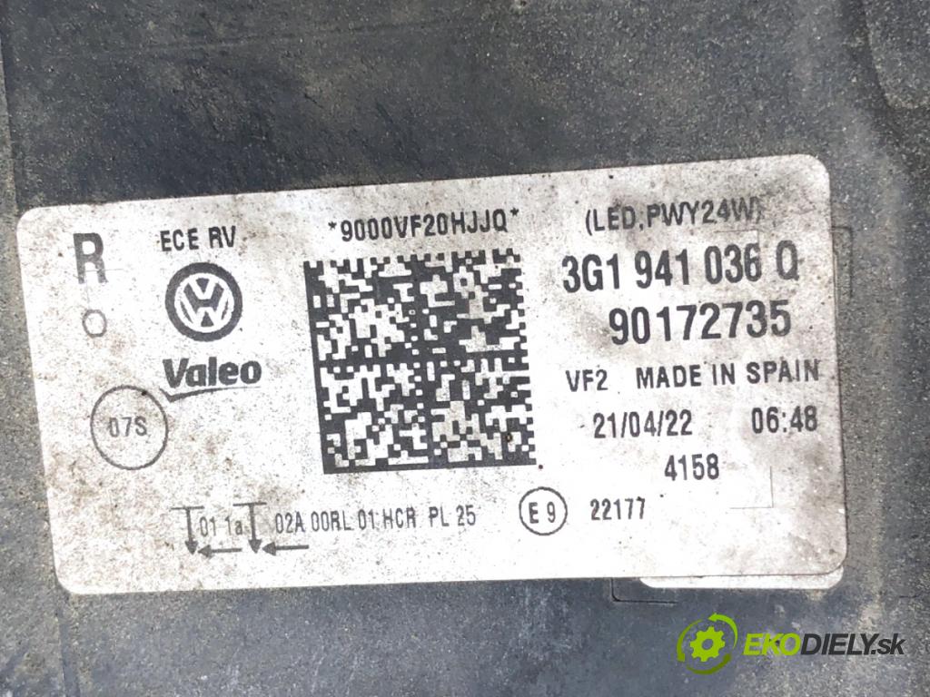 VW PASSAT B8 Kombi 2022 110 kW 1.5 TSI 1495 Svetlomet pravy predný 3G1941036Q