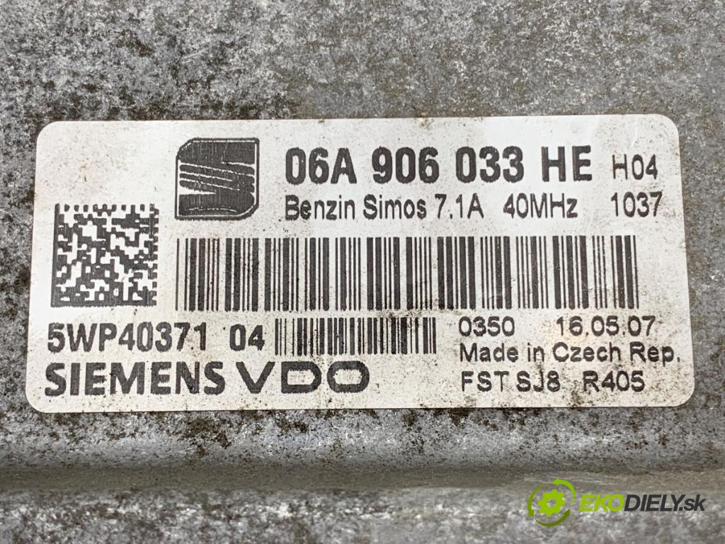 SEAT ALTEA nadwozie wielkoprzestrzenne (MPV) 2007 75 kW 1.6 LPG 1595 riadiaca jednotka Motor 06A906033HE (Riadiaca jednotka)