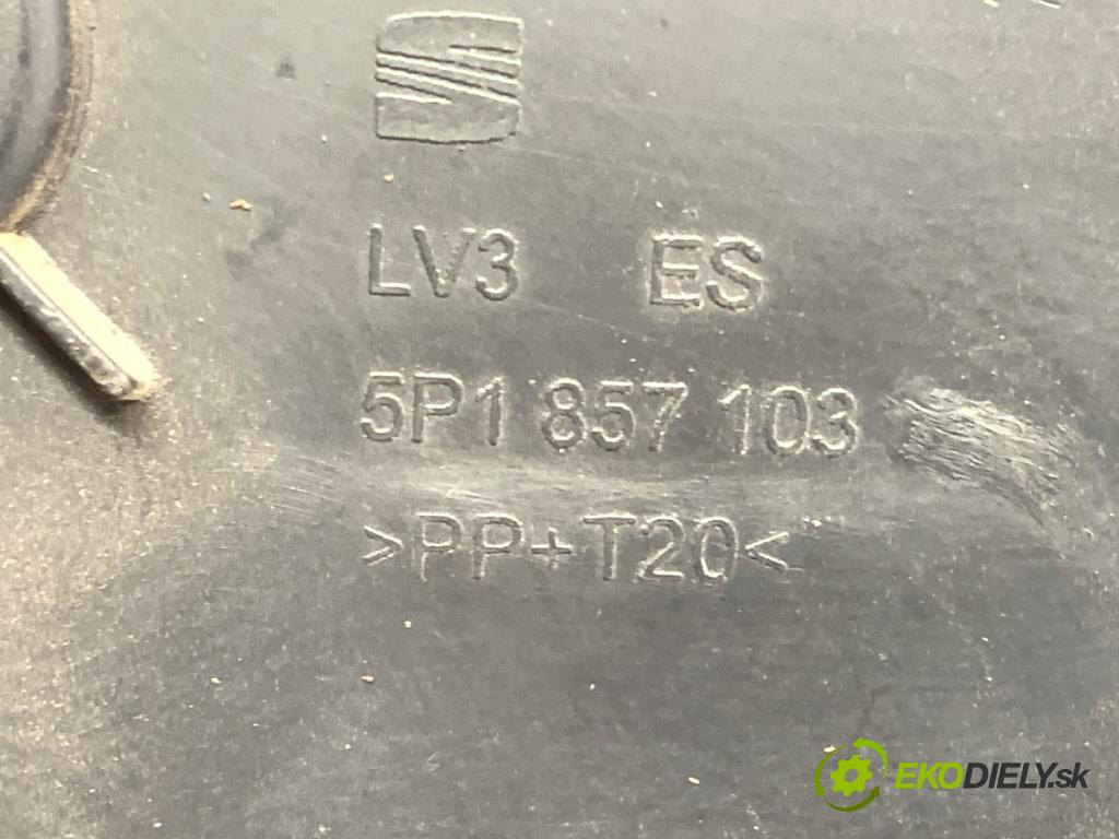 SEAT ALTEA nadwozie wielkoprzestrzenne (MPV) 2007 75 kW 1.6 LPG 1595 Priehradka, kastlík spolujazdca 5P1857103 (Priehradka (kastlík))