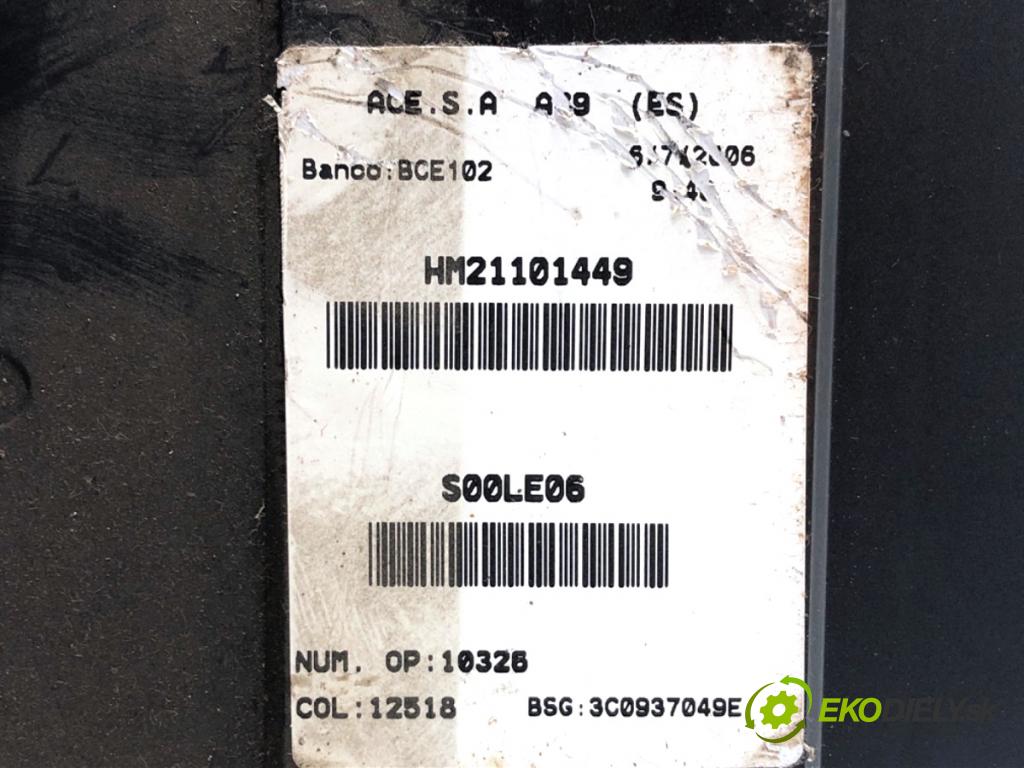 SEAT ALTEA nadwozie wielkoprzestrzenne (MPV) 2007 75 kW 1.6 LPG 1595 Modul BORDNETZ 3C0937049E (Riadiaca jednotka ostatné)