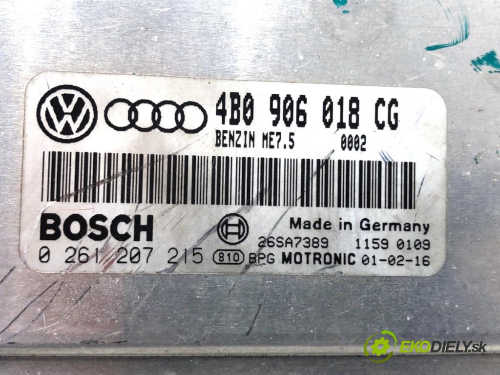 VW PASSAT B5 FL Kombi 2001 110 kW 1.8 T 20V 1781 riadiaca jednotka Motor 4B0906018CG 0261207215 (Riadiaca jednotka)