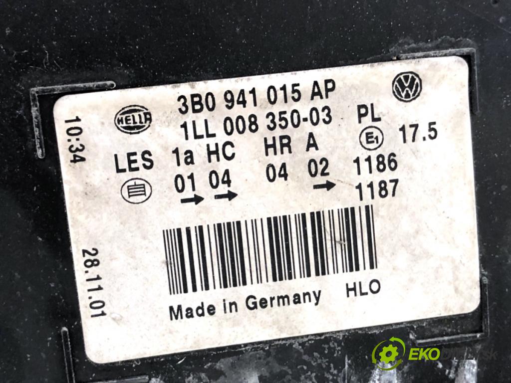 VW PASSAT B5 FL Kombi 2001 110 kW 1.8 T 20V 1781 Svetlomet ľavy predný 3B0941015AP