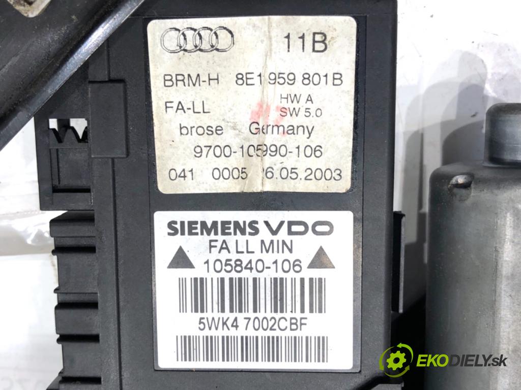 AUDI A4 B6 sedan 2001 96 kW 2.0 1984 mechanismus okna levý přední část 8E1959801B