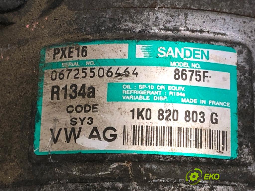 VW GOLF V liftback 2004 77 kW 1.9 TDI 1896 Kompresor klimatizácie 1K0820803G (Kompresor klimatizácie)
