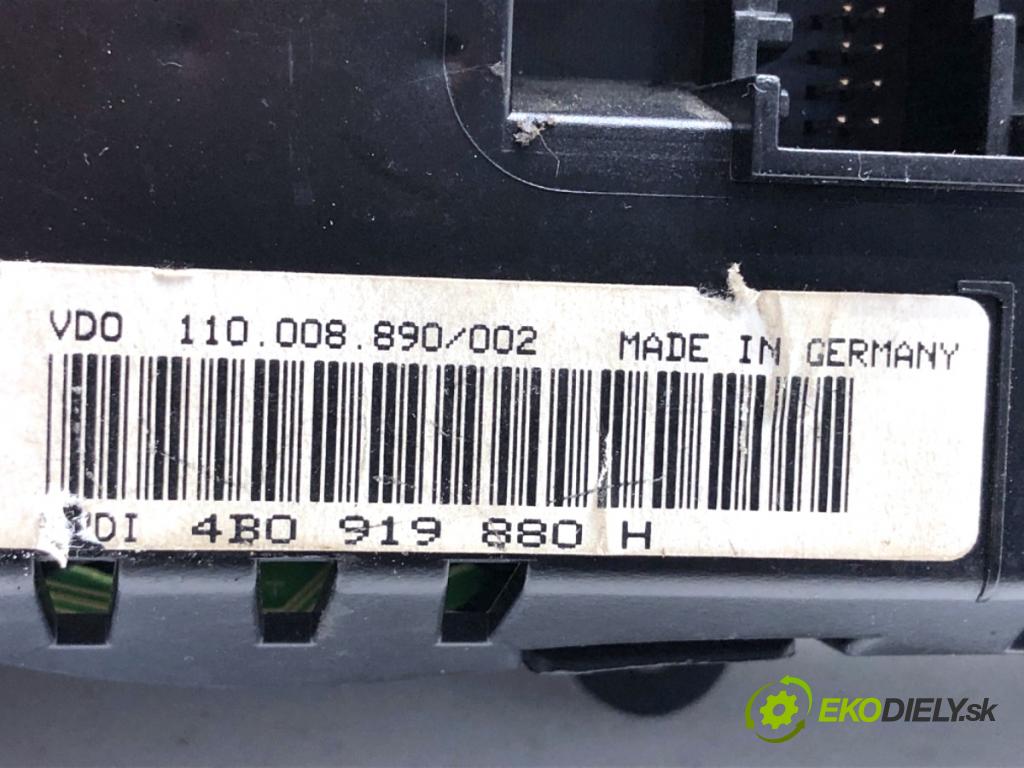 AUDI A6 C5 sedan 1998 142 kW 2.8 2771 Prístrojovka 4B0919880H (Prístrojová doska)