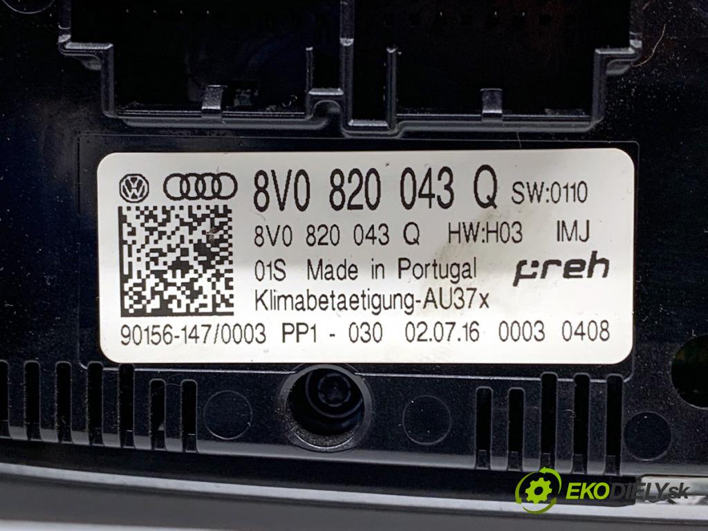 AUDI A3 8V sedan 2017 162 kW 2.0 TFSI quattro 1984 Panel ovládania kúrenia 8V0820043Q (Prepínacie páčky pod volantom)
