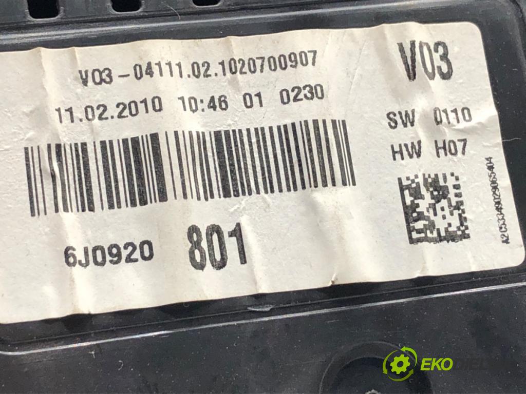 SEAT IBIZA IV liftback 2010 51 kW 1.2 1198 Prístrojovka 6J0920801 (Prístrojová doska)