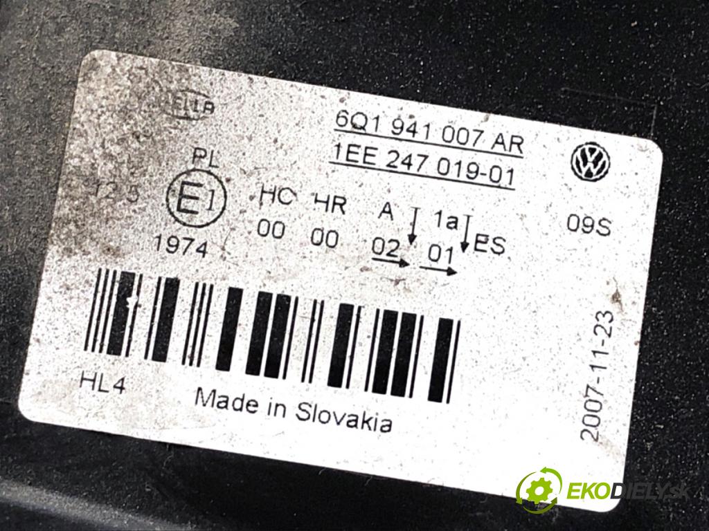 VW POLO IV 9N liftback 2006 51 kW 1.4 TDI 1422 Svetlomet ľavy predný