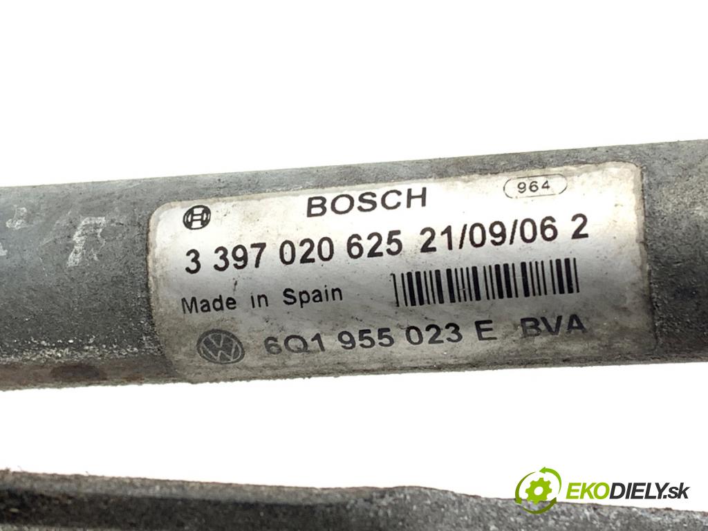 VW POLO IV 9N liftback 2006 51 kW 1.4 TDI 1422 Mechanizmus stieračov predný 6Q1955023E (Motorček stieračov predný)