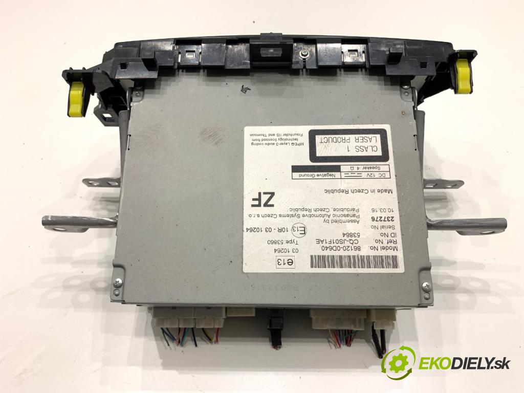 TOYOTA YARIS III liftback 2016 73 kW 1.3 (NSP130_) 1329 RADIO 86120-0D640 (Audio zariadenie)