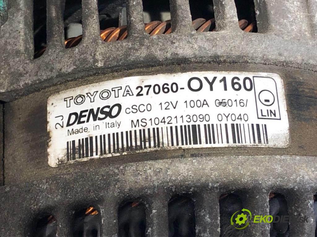 TOYOTA YARIS III liftback 2016 73 kW 1.3 (NSP130_) 1329 Alternátor 27060-OY160 (Alternátor)