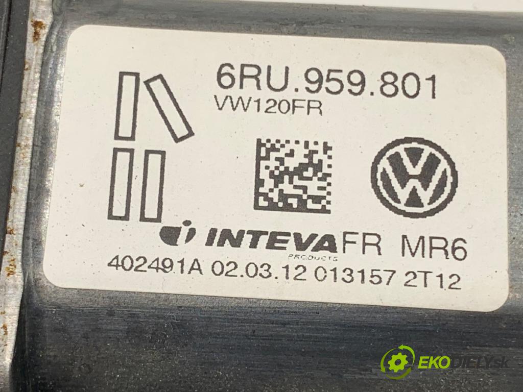 VW UP! liftback 2013 44 kW 1.0 999 mechanismus okna pravý přední část 6RU959801