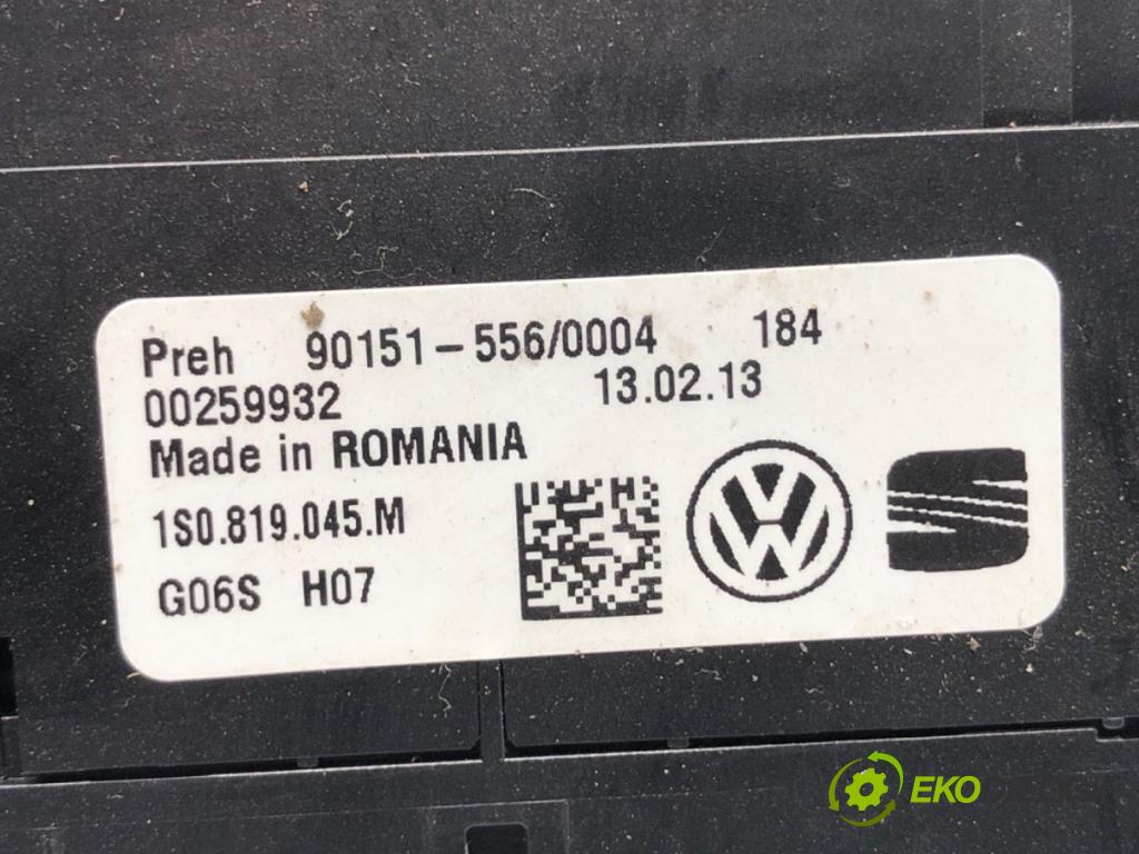 VW UP! liftback 2013 44 kW 1.0 999 Panel ovládania kúrenia 1S0819045M (Prepínacie páčky pod volantom)