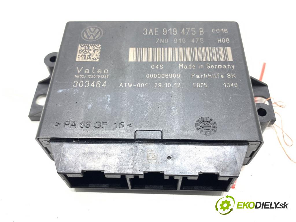 VW PASSAT B7 Kombi 2012 103 kW 2.0 TDI 1968 Modul PDC 3AE919475B (Riadiaca jednotka ostatné)