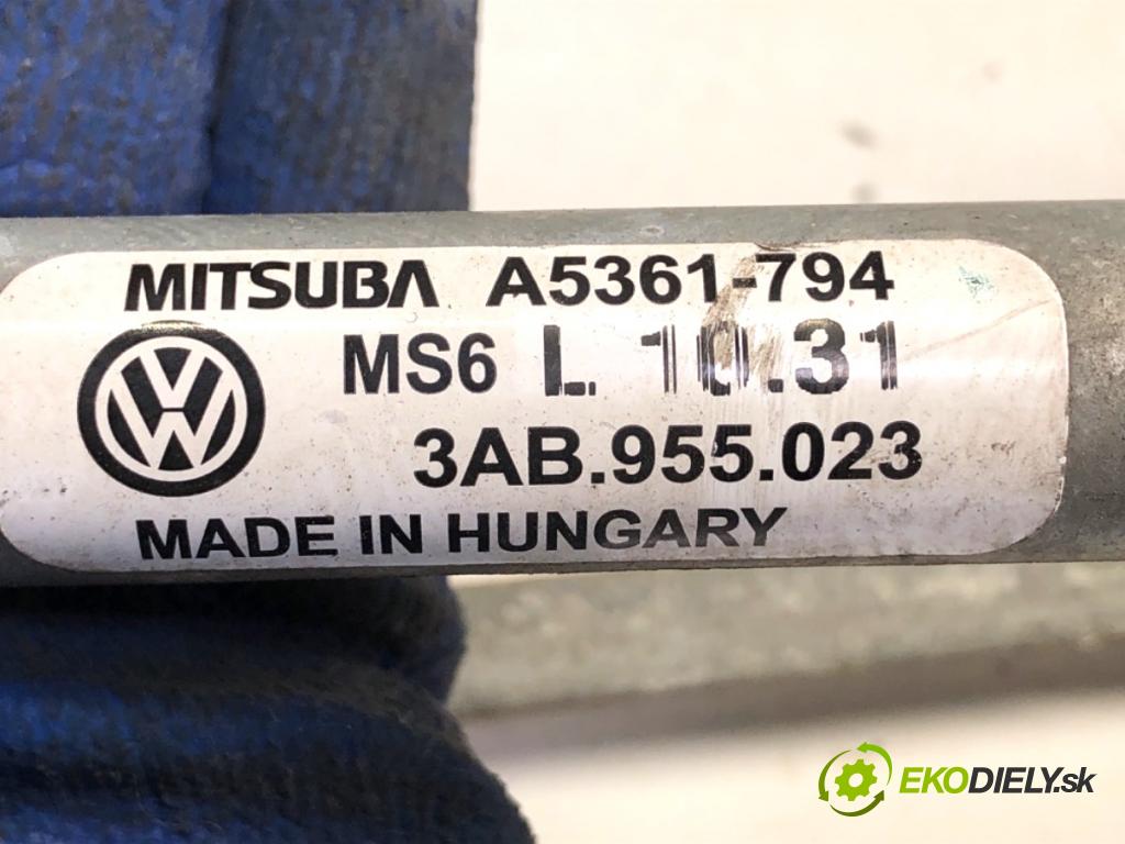 VW PASSAT B7 Kombi 2012 103 kW 2.0 TDI 1968 Mechanizmus stieračov predný 3AB955023 (Motorček stieračov predný)