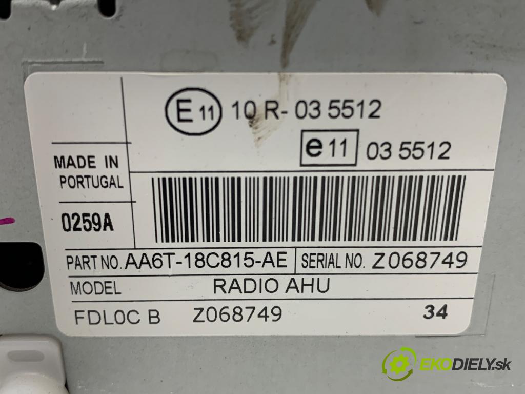 FORD FIESTA MK7 liftback 2011 51 kW 1.4 TDCi 1399 RADIO AA6T-18C815-AE (Audio zariadenie)