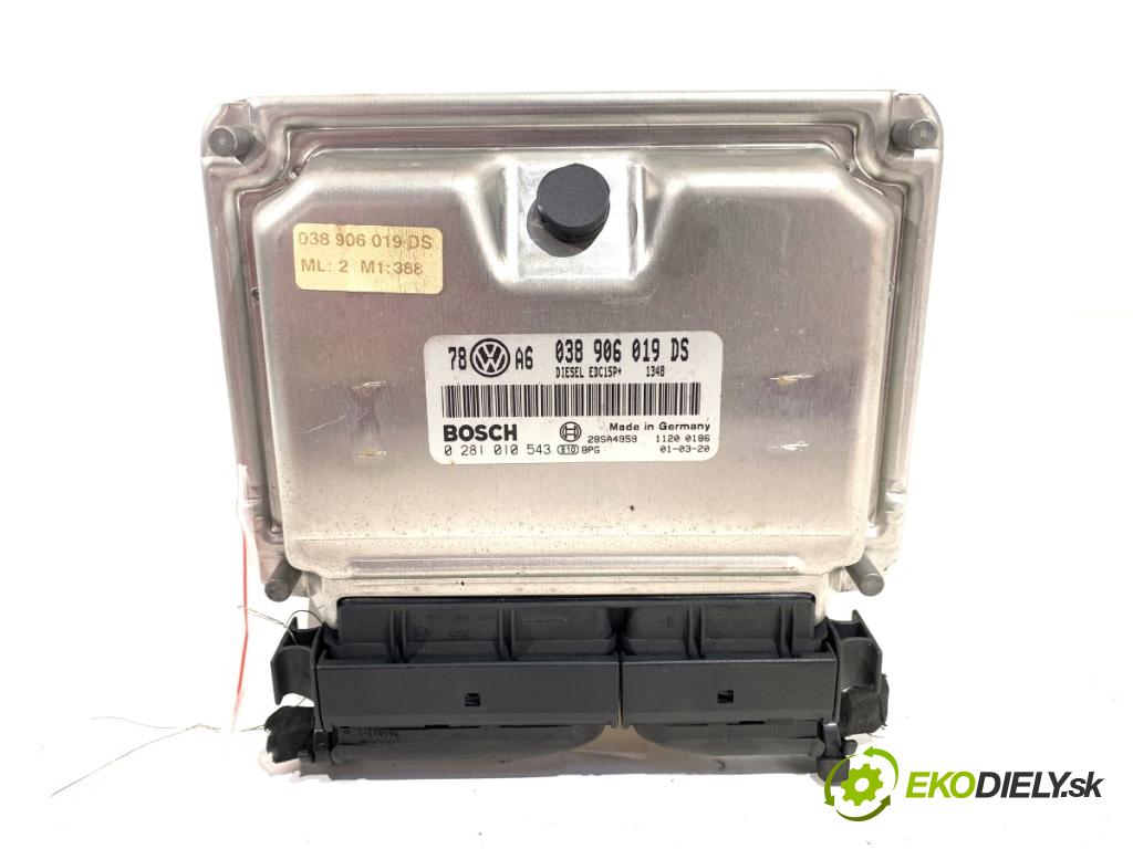 VW PASSAT B5 FL sedan 2001 96 kW 1.9 TDI 1896 riadiaca jednotka Motor 038906019DS (Riadiaca jednotka)
