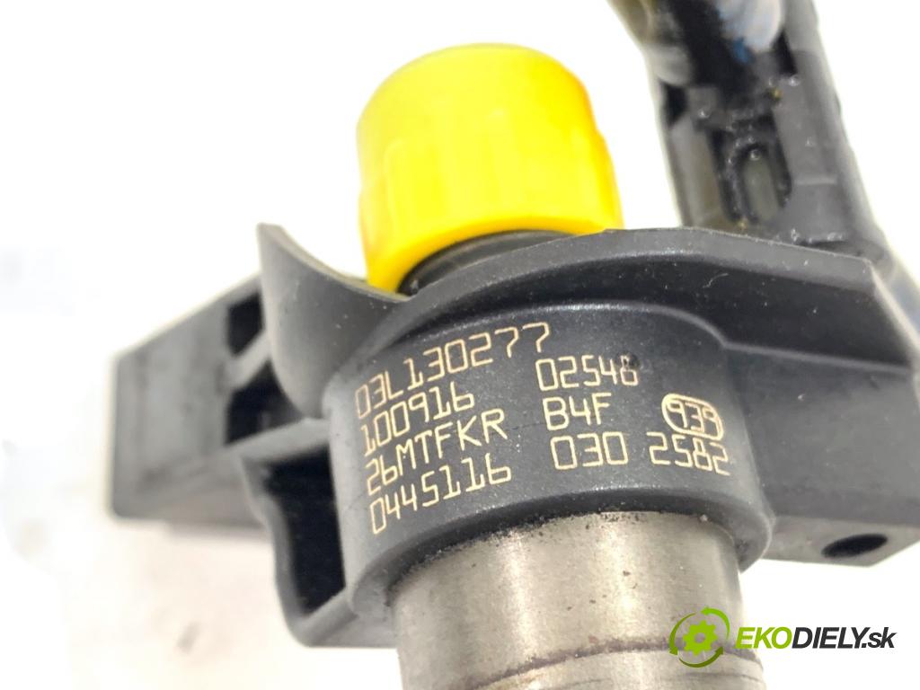 AUDI A6 C6 Kombi 2010 125 kW 2.0 TDI 1968 vstrekovač 03L130277 0445116030 (Vstrekovač paliva)