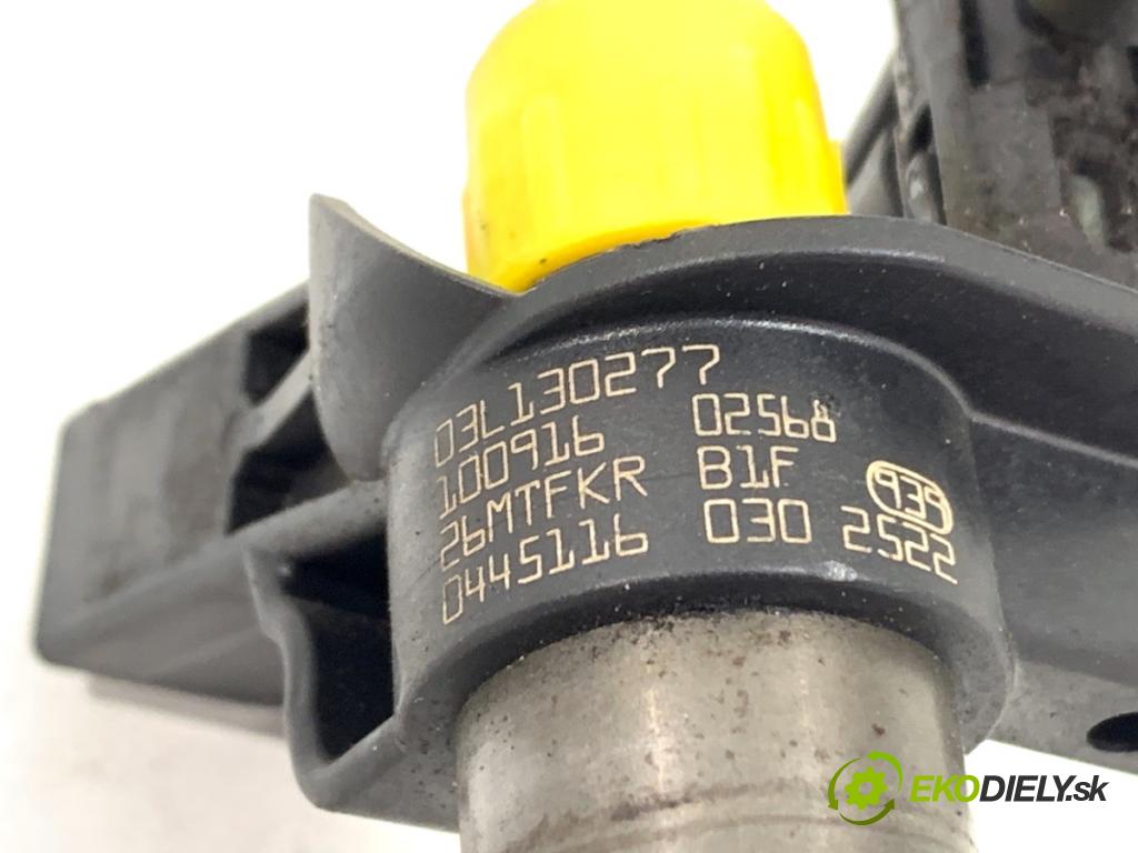 AUDI A6 C6 Kombi 2010 125 kW 2.0 TDI 1968 vstrekovač 03L130277 0445116030 (Vstrekovač paliva)