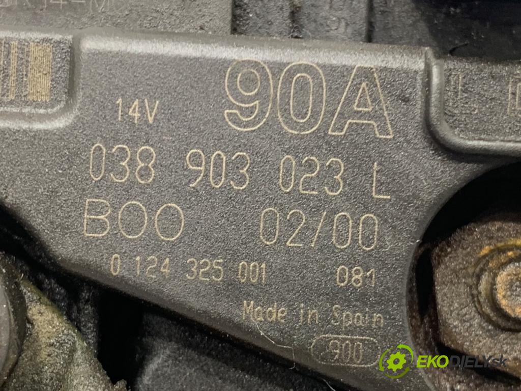 SKODA OCTAVIA I liftback 2000 81 kW 1.9 TDI 1896 Alternátor 038903023L (Alternátor)