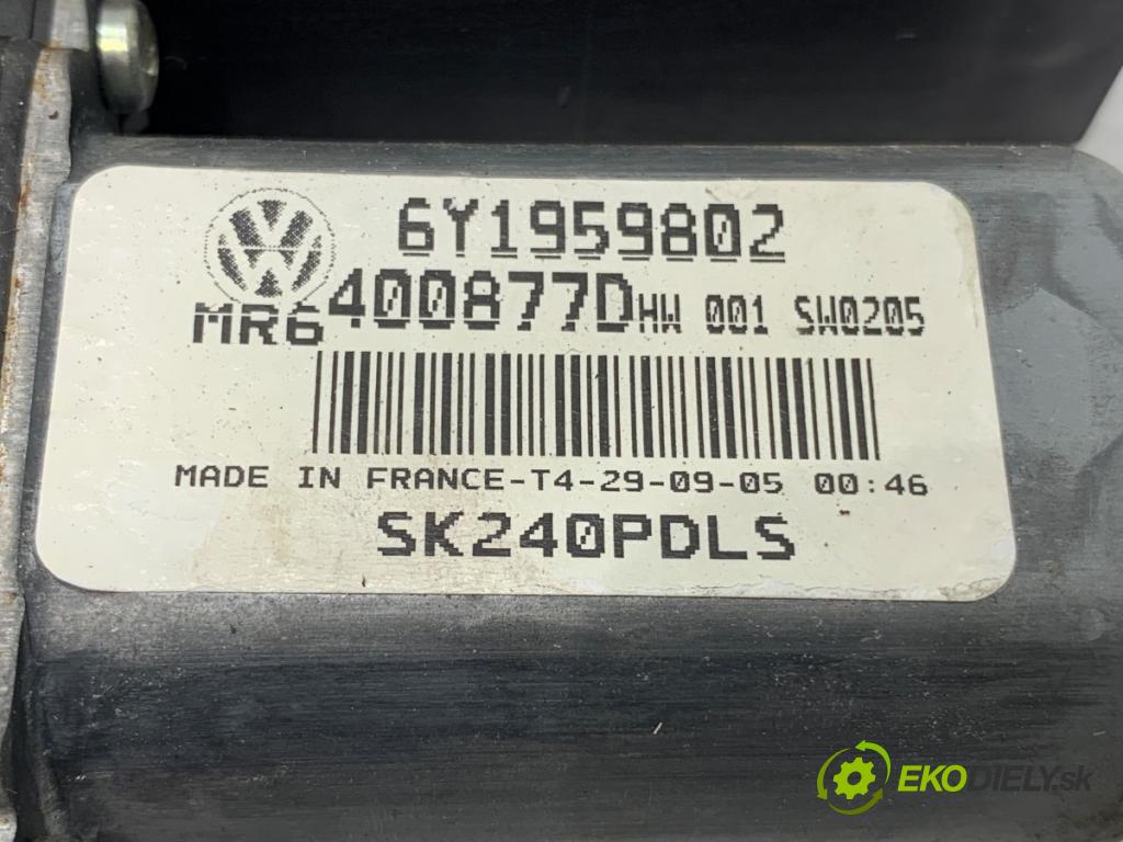 SKODA FABIA I Kombi 2005 55 kW 1.4 16V 1390 mechanismus okna pravý přední část 6Y1959802
