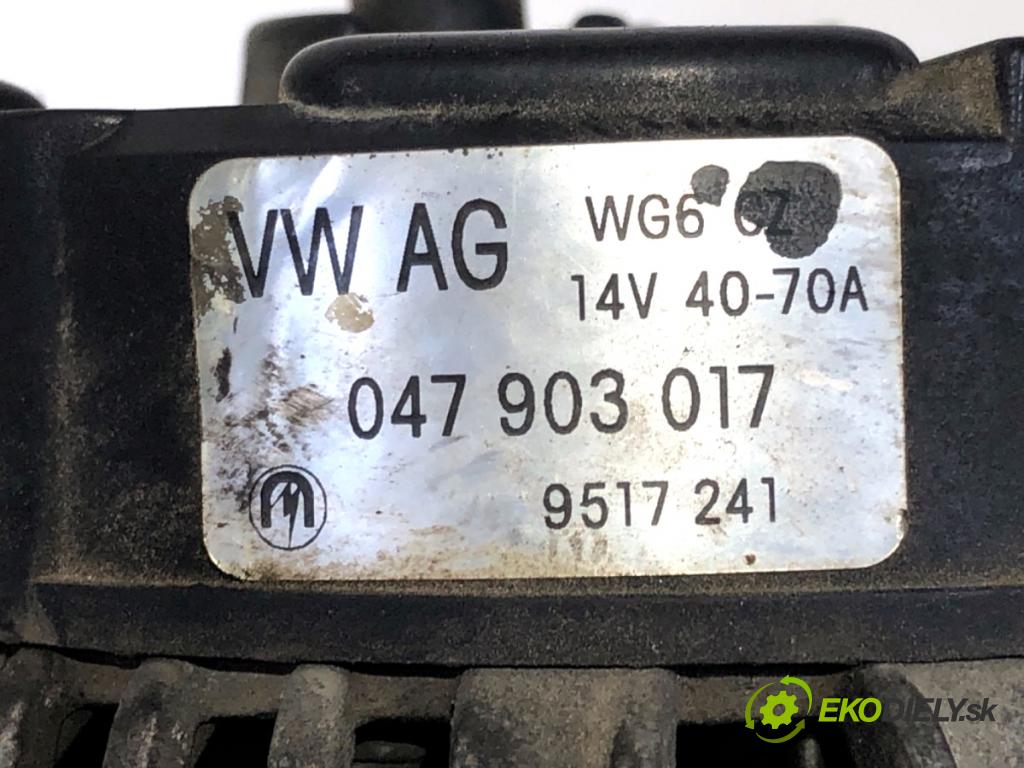 SKODA FABIA I sedan 2002 50 kW 1.4 1397 Alternátor 047903017 (Alternátor)