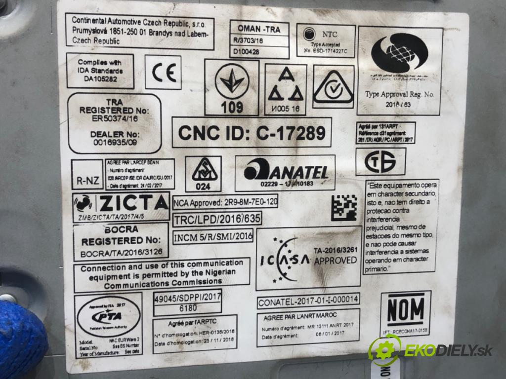PEUGEOT 3008 SUV 2020 96 kW 1.2 THP/ PureTech 130 1199 RADIO 9820469280 (Audio zariadenie)