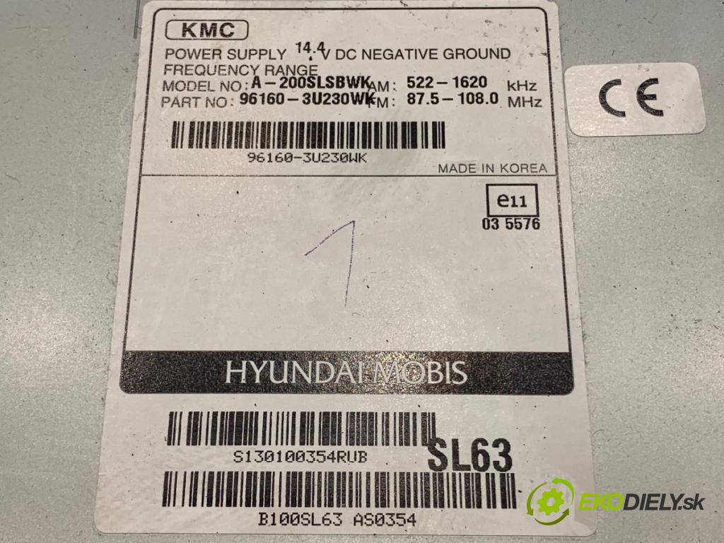 KIA SPORTAGE III SUV 2012 100 kW 2.0 CRDi AWD 1995 RADIO 96160-3U230WK (Audio zariadenie)