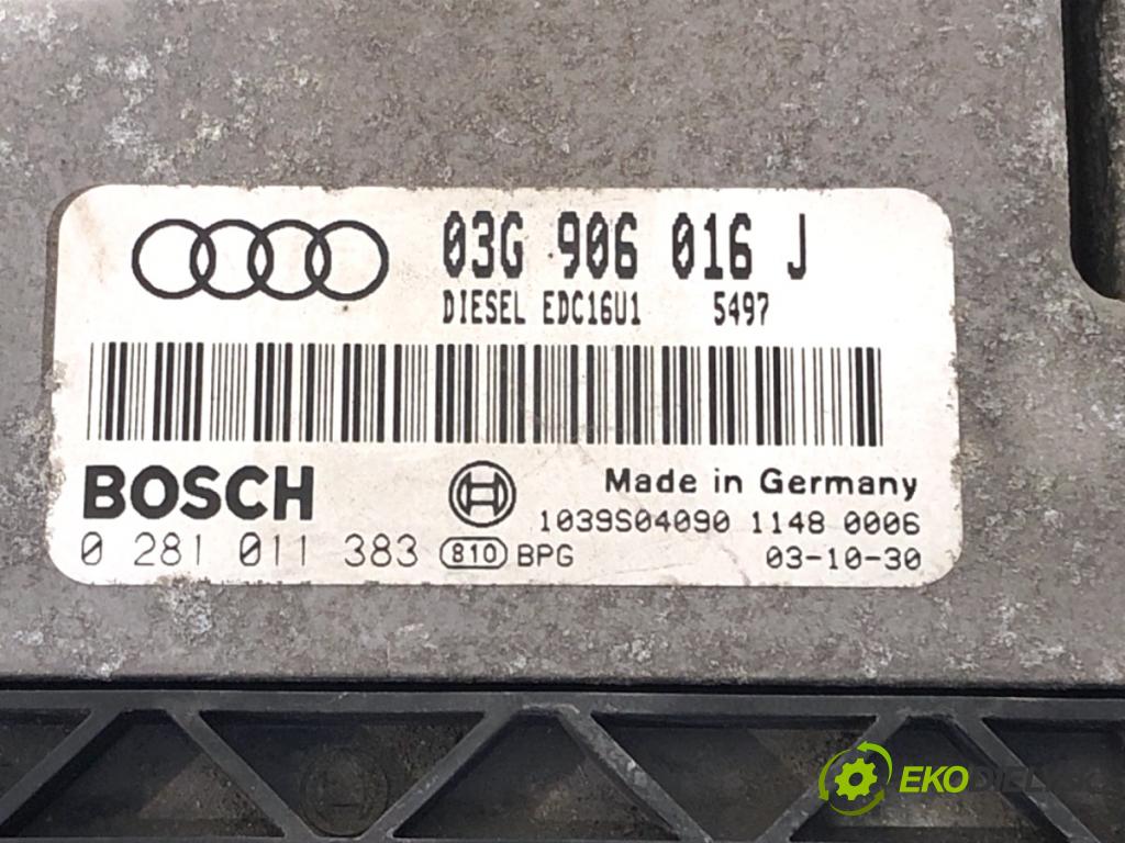 AUDI A3 8P liftback 2003 77 kW 1.9 TDI 1896 riadiaca jednotka Motor 03G906016J 0281011383 (Riadiaca jednotka)