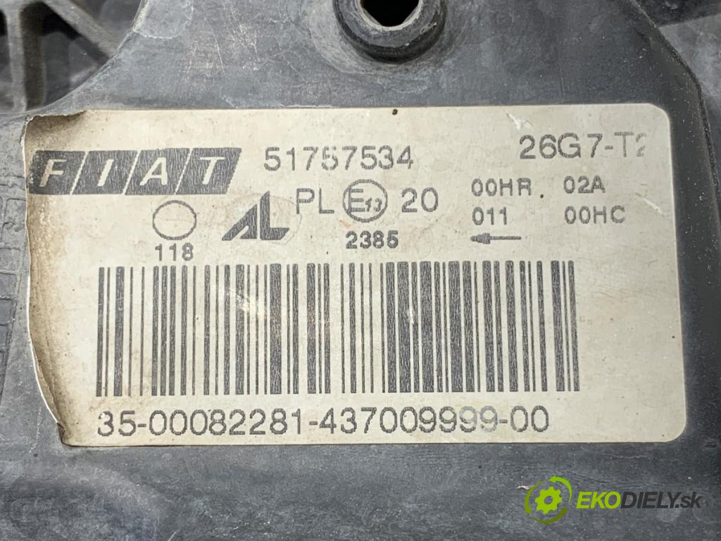 FIAT BRAVO II liftback 2007 110 kW 1.9 D Multijet (198AXC1B) 1910 Svetlomet pravy predný