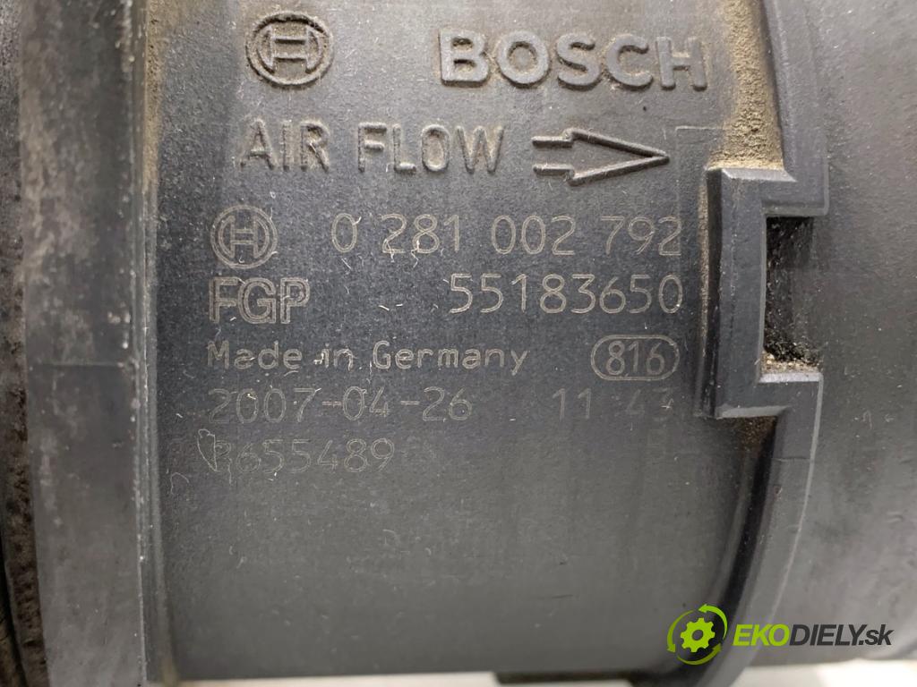 FIAT BRAVO II liftback 2007 110 kW 1.9 D Multijet (198AXC1B) 1910 Váha vzduchu 55183650 0281002792 (Váha vzduchu)