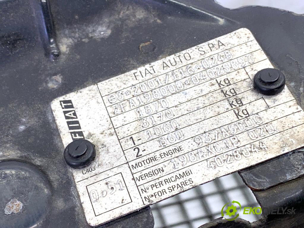 FIAT BRAVO II liftback 2007 110 kW 1.9 D Multijet (198AXC1B) 1910 držák přední část  (Výztuhy přední)