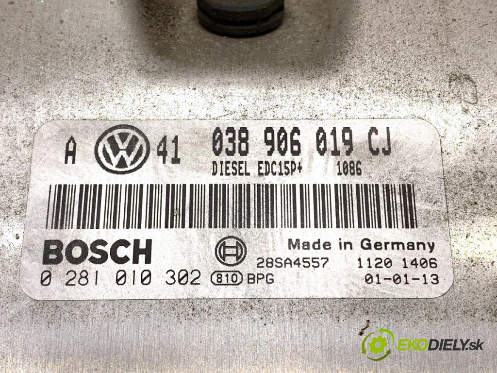 VW BORA I sedan 2001 85 kW 1.9 TDI 1896 riadiaca jednotka Motor 038906019CJ (Riadiaca jednotka)