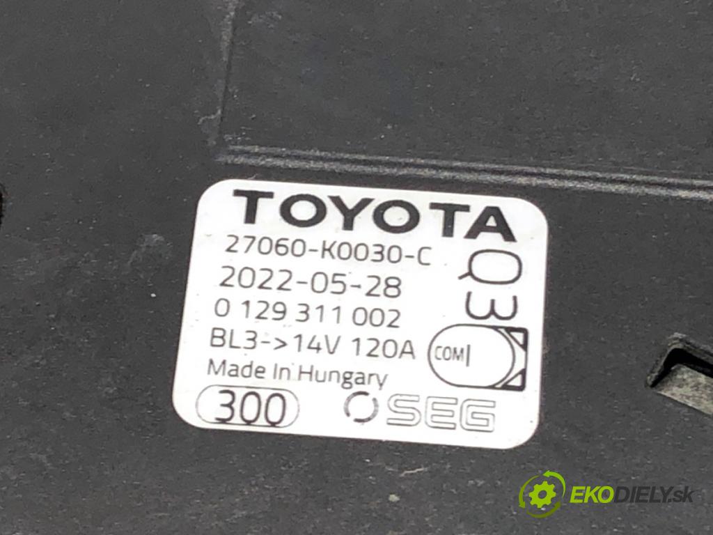 TOYOTA COROLLA E21 sedan 2022 90 kW 1.6 VVTi (ZRE210) 1598 Alternátor 27060-K0030-C (Alternátor)