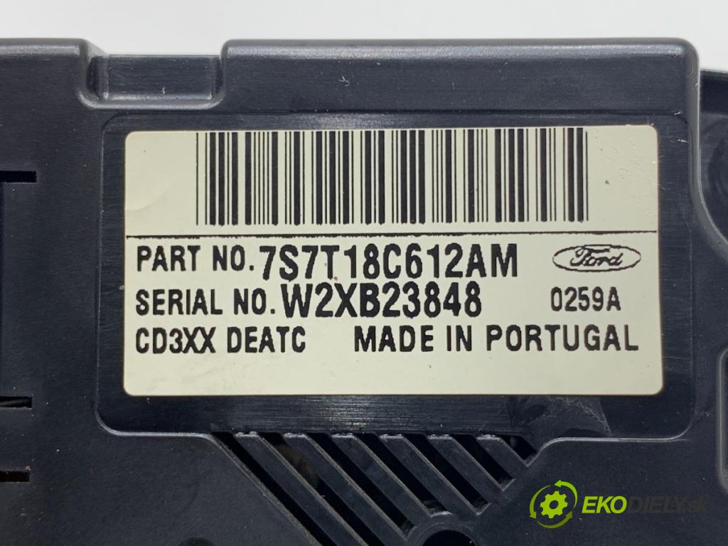 FORD MONDEO MK4 liftback 2010 92 kW 1.8 TDCi 1753 Panel ovládania kúrenia 7S7T18C612AM (Prepínacie páčky pod volantom)