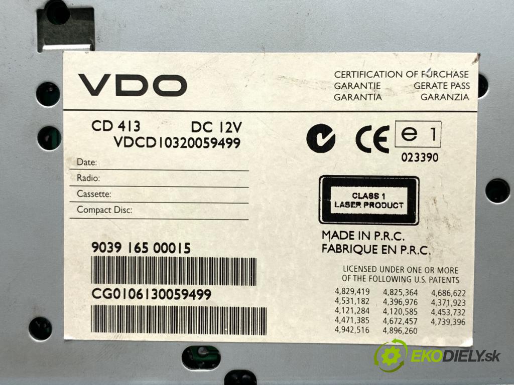 PEUGEOT 307 CC kabriolet 2005 100 kW 2.0 HDi 135 1997 RADIO CD413 (Audio zariadenie)