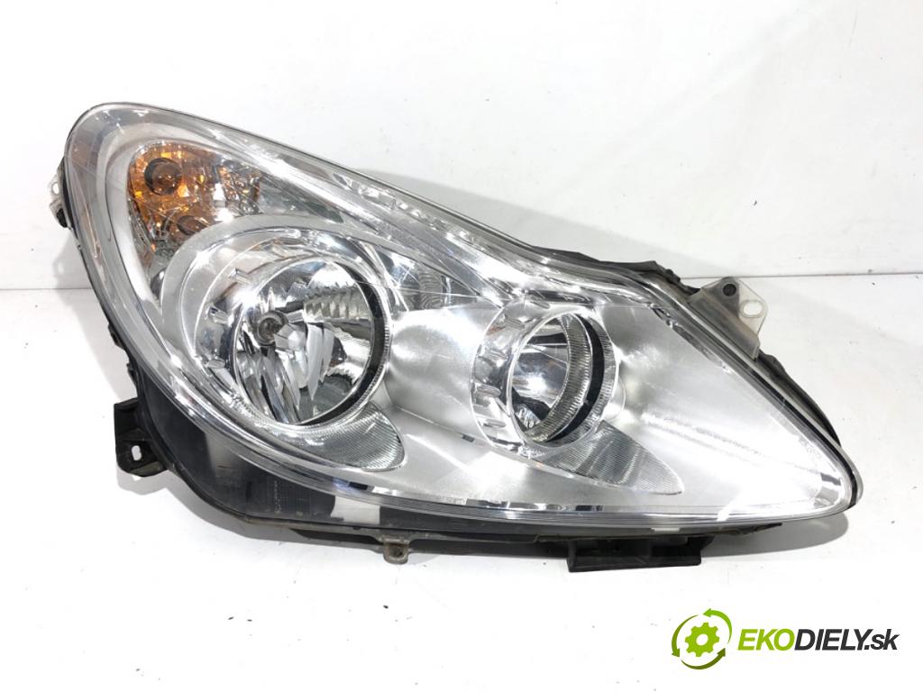 OPEL CORSA D liftback 2008 44 kW 1.0 (L08, L68) 998 Svetlomet pravy predný 13186382