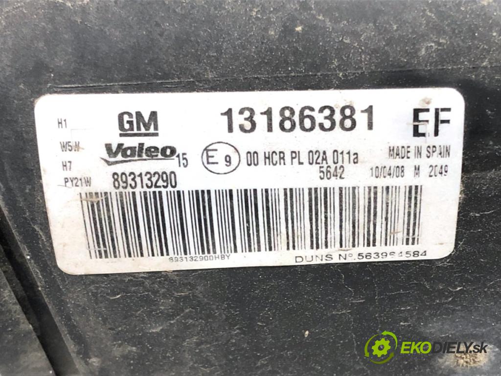 OPEL CORSA D liftback 2008 44 kW 1.0 (L08, L68) 998 Svetlomet ľavy predný 13186381