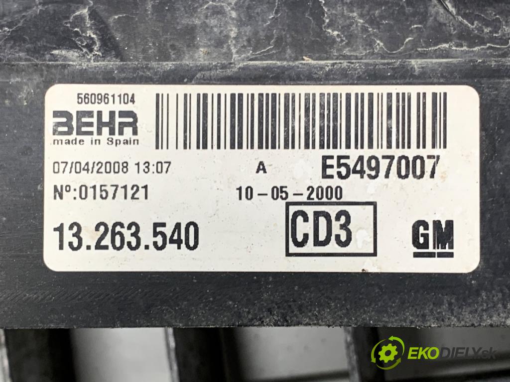 OPEL CORSA D liftback 2008 44 kW 1.0 (L08, L68) 998 ventilátor chladiče 13263540 (Ventilátory)