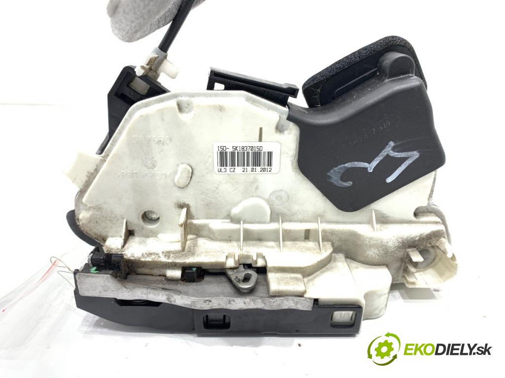 VW POLO V liftback 2012 51 kW 1.2 1198 zámok dveře levý přední část 5K1837015D