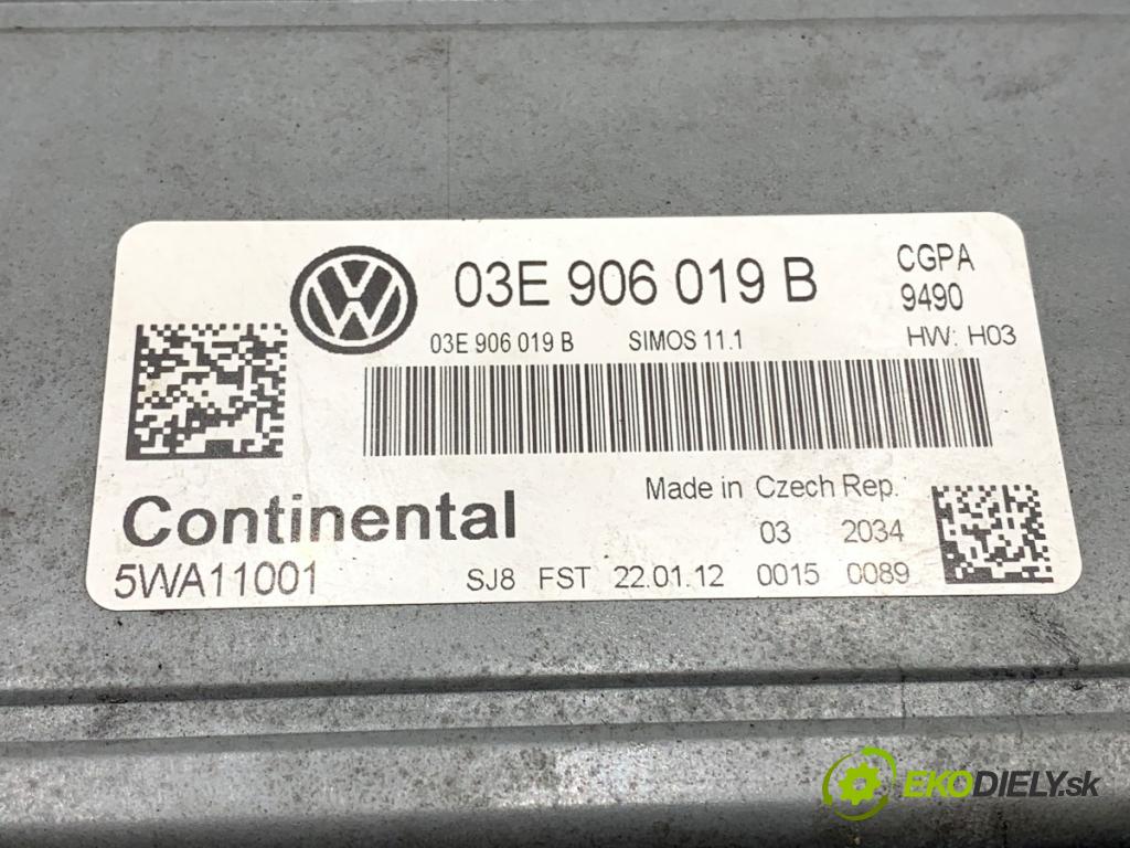 VW POLO V liftback 2012 51 kW 1.2 1198 riadiaca jednotka Motor 03E906019B (Riadiaca jednotka)
